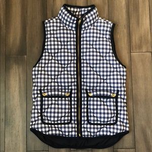 NWOT J. Crew Gingham Excursion Vest